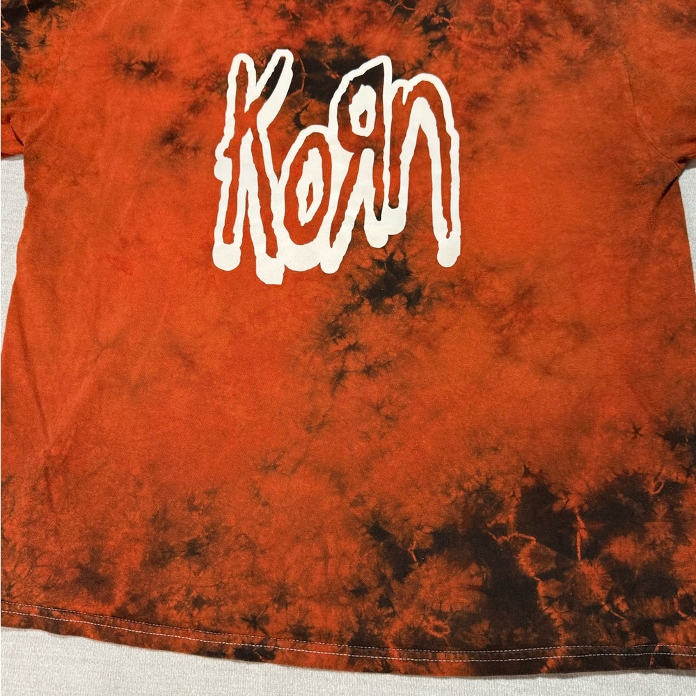 Korn Orange Black‎ Tie-Dye Band T-Shirt - Official Rock Merch XL